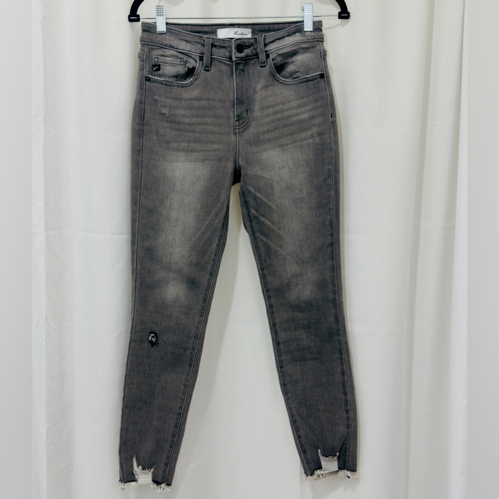 KanCan Grey Mia High Rise Super Skinny Distressed Jeans 7/27 Preloved/Excellent
